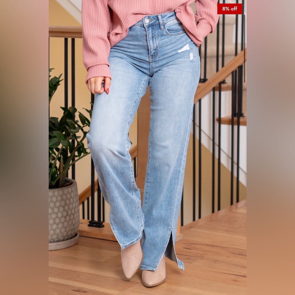 Vervet by Flying Monkey CENTERED '90S VINTAGE HIGH RISE FLARE Jeans